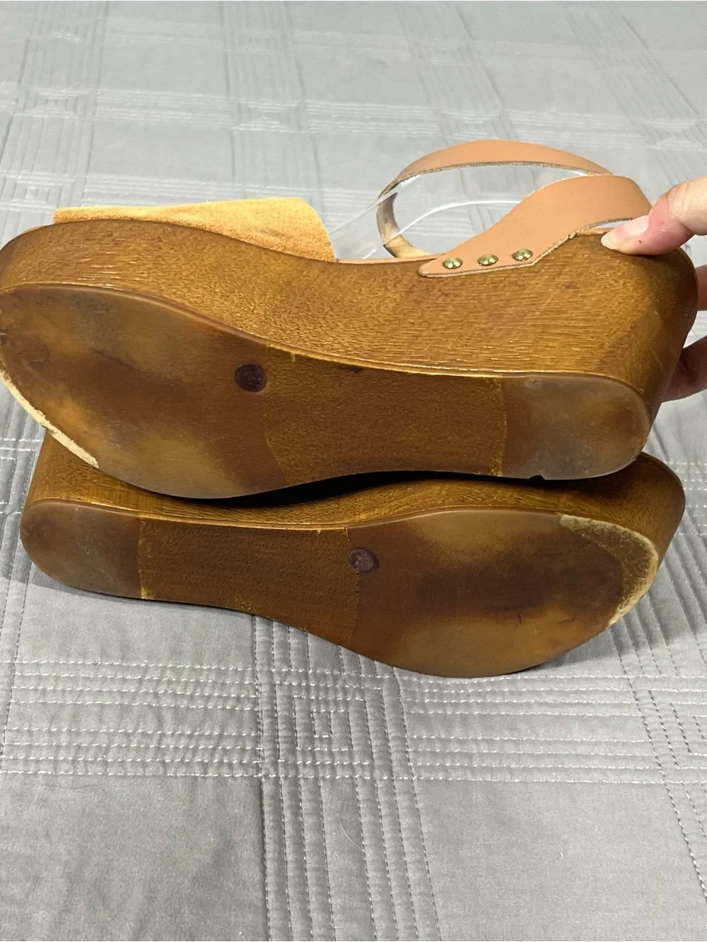 Seychelles Wedge Sandals Shoe Size 8.5 Brown Suede Platform Strappy